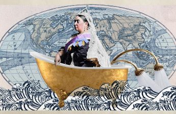 Queen Victoria in a bathtub. Image credit to BBC.